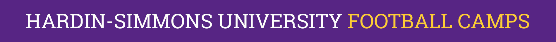 Hardin Simmons University - Football Camps